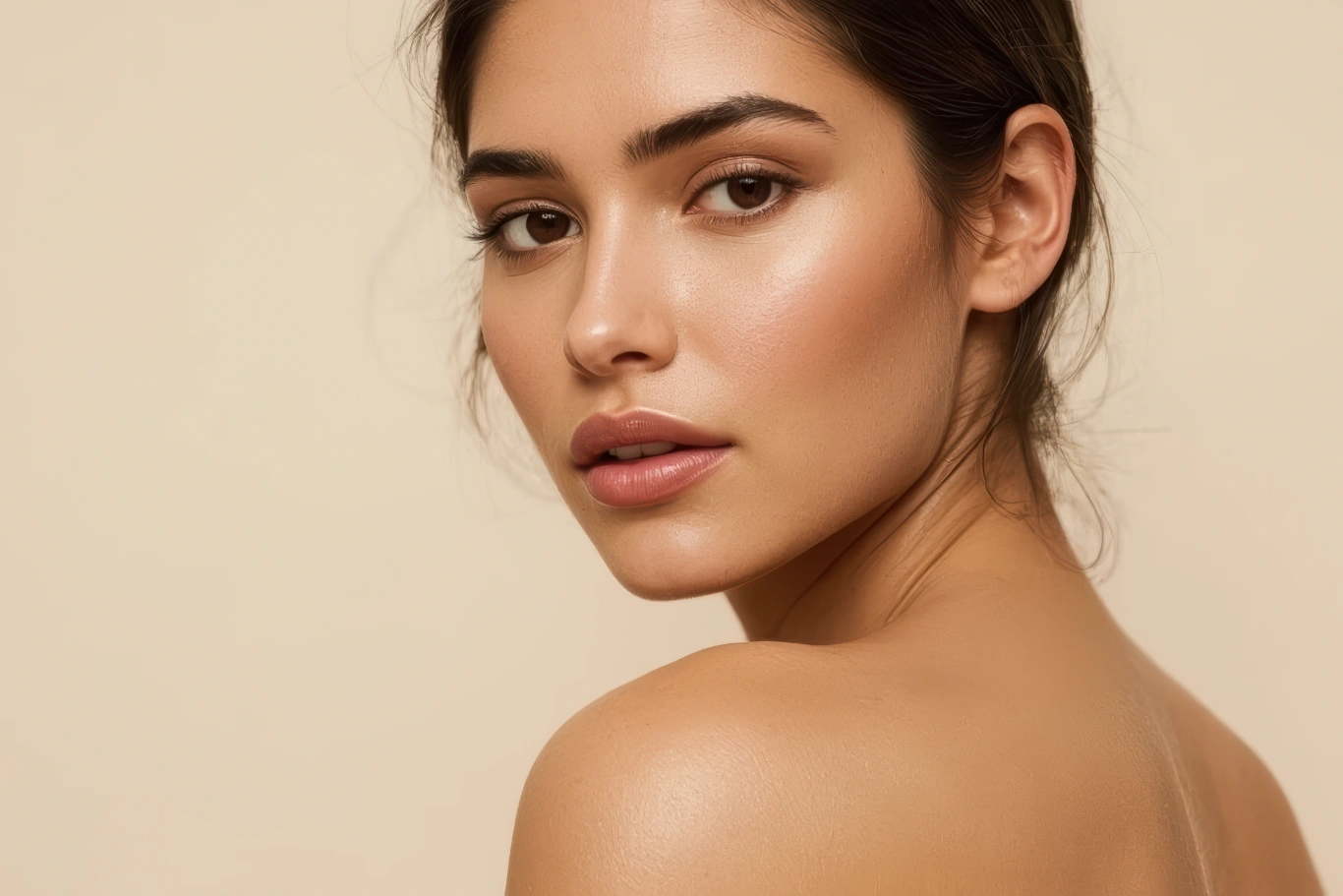 Woman With Firm Facial Skin And Defined Jawline Displaying Morpheus8 Radiofrequency Microneedling Results